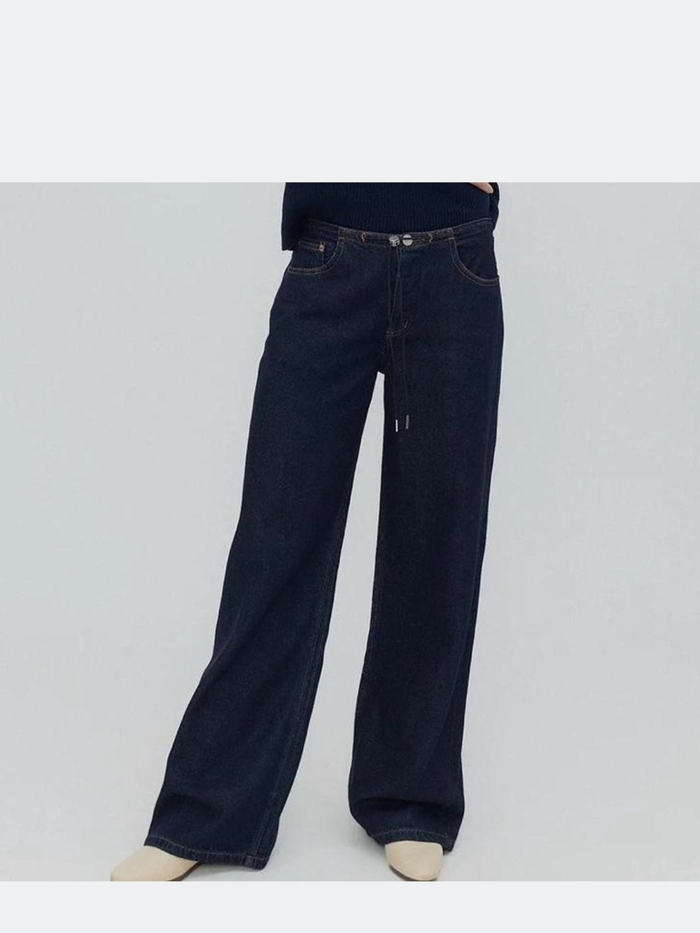 Still here Wide Leg Women's Jeans in Dark Indigo